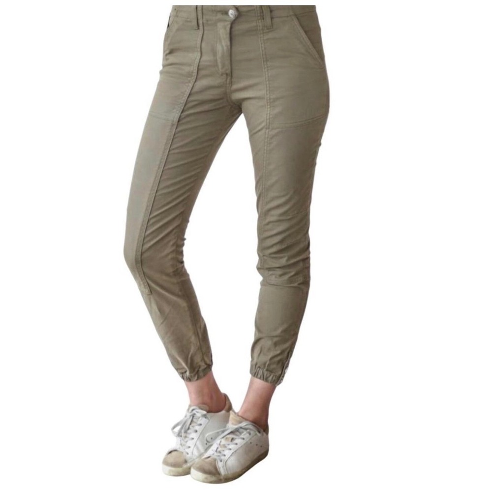 Veronica Beard Jeans Utility Jogger Pants Khaki Olive Green Slim Fit Size 27